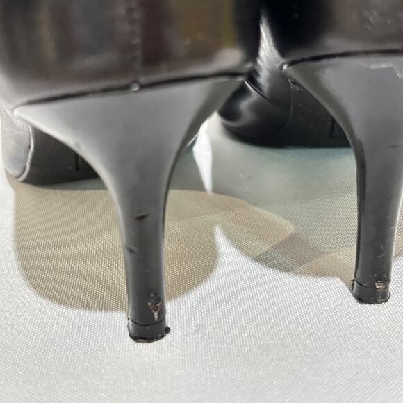 Alfani women JEULES Leather Pointed Toe Classic Pumps mid heel black sz 8 Career - Picture 7 of 12